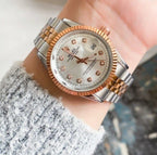 Rolex Lady Datejust Rose Gold and Silver